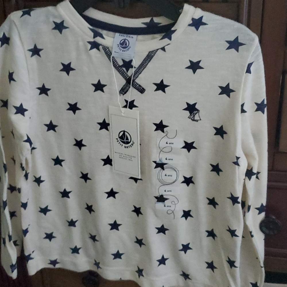 Petit Bateau Henley Tee Shirt Stars